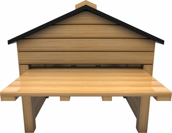 Robotmaaier garage houtkleur van Merkloos	