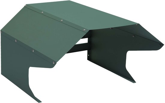 Robotmaaier garage MCW-L43, overkapping voor grasmaaiers, metaal 40x59x69cm ~ groen van Merkloos	