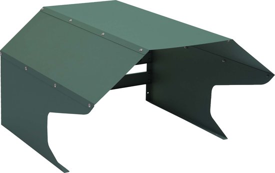 Robotmaaier garage MCW-L43, overkapping voor grasmaaiers, metaal 40x59x69cm ~ groen