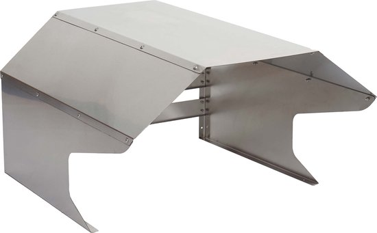 Robotmaaier garage MCW-L43, overkapping voor grasmaaiers, metaal 40x59x69cm ~ roestvrij staal van Merkloos	