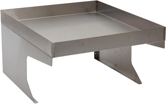 Robotmaaier garage met plantenbak MCW-G60, overkapping voor grasmaaiers, metaal 37x60x70cm ~ roestvrij staal van Merkloos	