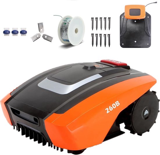 Robotmaaier - Grasmaaier Elektrisch - Kantenmaaier - Robot Grasmaaiers - Oranje met Zwart van Merkloos	