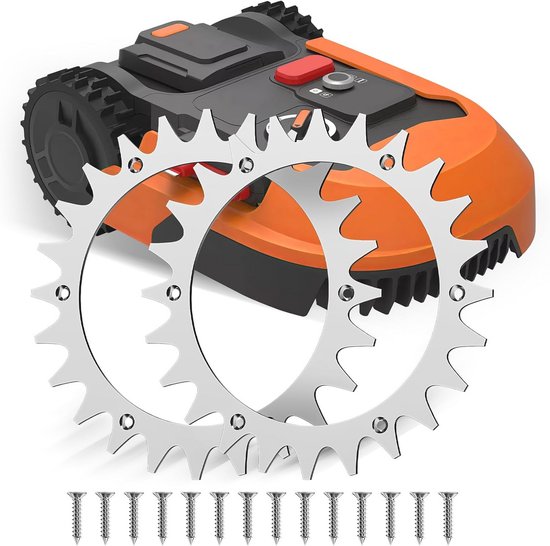 Robotmaaier spikes 2 stuks 210 mm voor Worx Landroid S/M met zelftappende schroeven van Merkloos	
