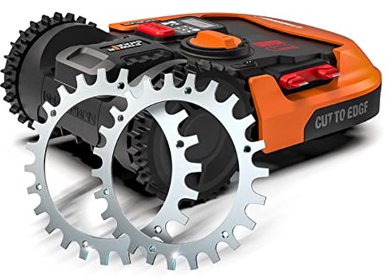 Robotmaaier spikes voor verbeteren van tractie - 205 mm diameter, 2 mm dik, roestvrij staal van Merkloos	