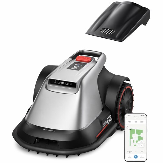 Robotmaaier zonder perimeterdraad – Automatische grasmaaier – Slimme robot grasmaaier – Draadloos maaien zonder RTK – Voor tuinen tot 800 m² – Obstakelherkenning – App bediening – Nauwkeurig maaipatroon – Zelfrijdende gazonmaaier van Merkloos	