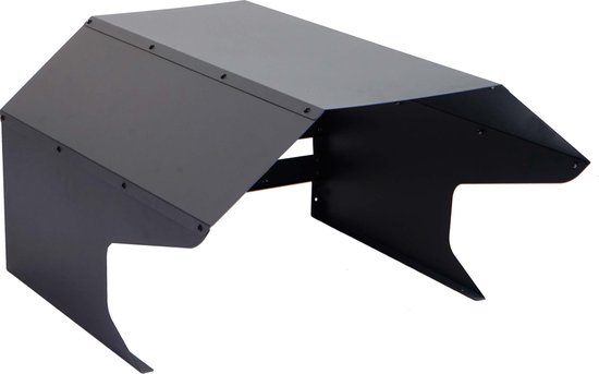 Robotmaaiergarage MCW-L43, overkapping voor grasmaaiers, metaal 40x59x69cm ~ antraciet van Miadomodo