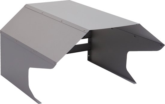 Robotmaaiergarage MCW-L43, overkapping voor grasmaaiers, metaal 40x59x69cm ~ grijs van Merkloos	