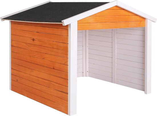 Robotor Grasmaaier Garage Houten Carport met Zadeldak 87x80x70 cm