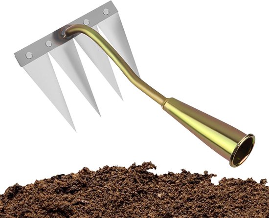 Robuuste onkruidverdelger, gereedschap voor het wieden van het gazon, roestvrij gereedschap voor het verwijderen van grond en onkruid, multifunctioneel voor tuinieren
