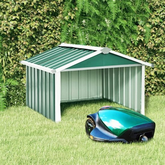 Robuuste Robotmaaier Garage en Tuinschuur van Verzinkt Staal - Groen