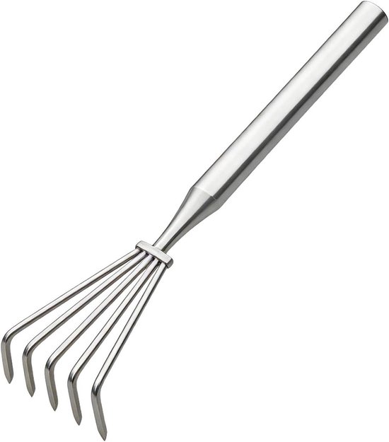 Robuuste Tuinhark - Handhark Teler - Onkruid Wieden - Ergonomische Greep - 37 x 4.5 x 6 cm - Metaal