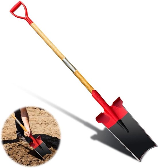 Robuuste wortelschep van 142 cm voor eenvoudig graven in de tuin, ideaal voor het snijden van wortels en het bewerken van harde grond