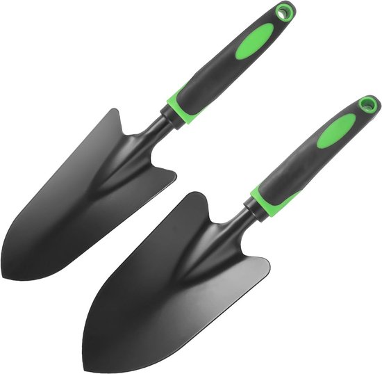 Roestbescherming Tuinschop Set van 2 - 32 cm Koolstofstaal Tuinschep met Antislip