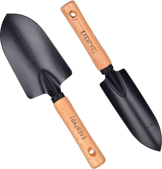 Roestvrij stalen bloemschep tuin - set van 2 - kinderen huishouden graven schepje - zwart van $