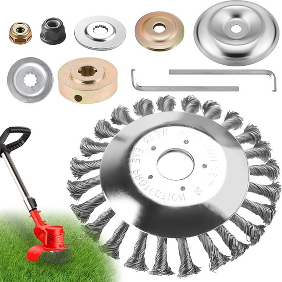 Roestvrij stalen onkruidborstel bosmaaier 150 x 254 mm kegel onkruidtrimmer - effectief onkruid en mos verwijderen - twist onkruidborstel - 15 cm Onkruidborstel van WOLF-Garten