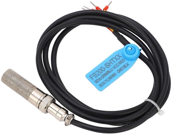 Roestvrijstalen Bodemsensor FS200 - Temperatuur-vochtigheidssondesensor - I2C-interface - IP67 Waterdicht - voor Bewaking van Serverruimtes en Milieu Monitoring van Merkloos	