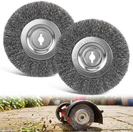 Roestvrijstalen borstels 2-pack - vervangende borstel voor Einhell - professioneel reinigen van voegen - ShopVlot