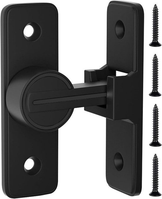 Roestvrijstalen deurgrendel - inkijkbescherming - haakse gesp - schuifdeurslot - 90 graden - betrouwbare vergrendeling - eenvoudige montage - voor binnen- en buitendeuren - tuin - keuken - raamgrendel van Merkloos	