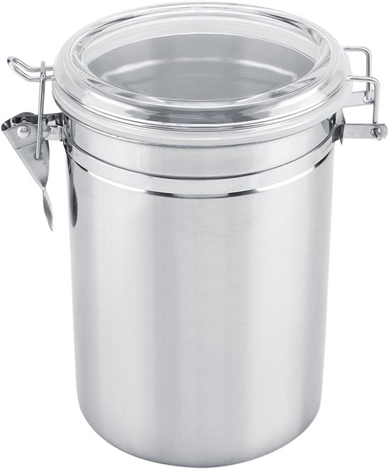 Roestvrijstalen Koffiecontainer - Vacuüm Verzegelde Koffiebus - Opslagpot voor Suiker Theeboon (Oversized) van Coffee Gator