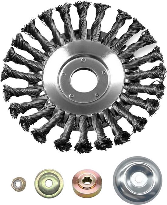 Roestvrijstalen Onkruidborstel voor het Effectief Verwijderen van Onkruid en Mos - 255 x 254 mm