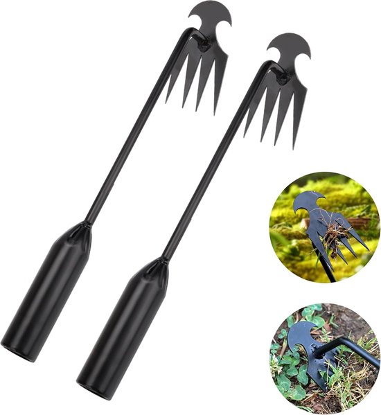 Roestvrijstalen onkruidsteker, tuingereedschap, 2 stuks, 30 cm, onkruidsteker, tuingereedschap, tuinschep, onkruidverwijderaar, apparaat voor tuin wieden, verplanten, ontwortelen van Merkloos	