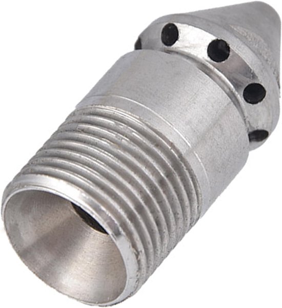 Roestvrijstalen rioolspuitmond – 3/8" buitendraad, voor toilet, riool, slangen van Merkloos	