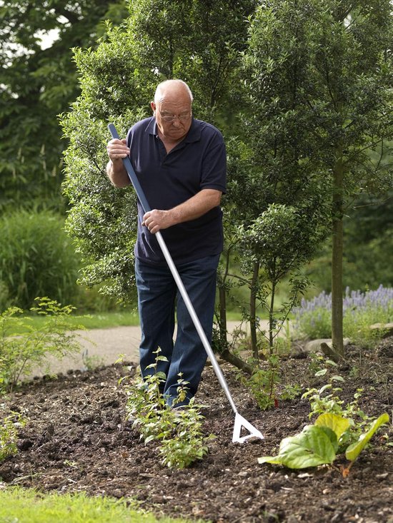 Roestvrijstalen Schoffel - Tuin Schoffel - Onkruid Verwijderen - Dubbele Afgeschuinde Randen - 170 cm Lengte - Zilver