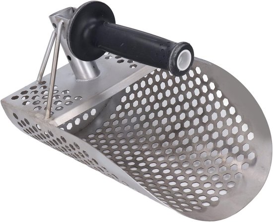 Roestvrijstalen Strandschep met Zeef voor Schatzoeken en Metaaldetectie van DetectorPro