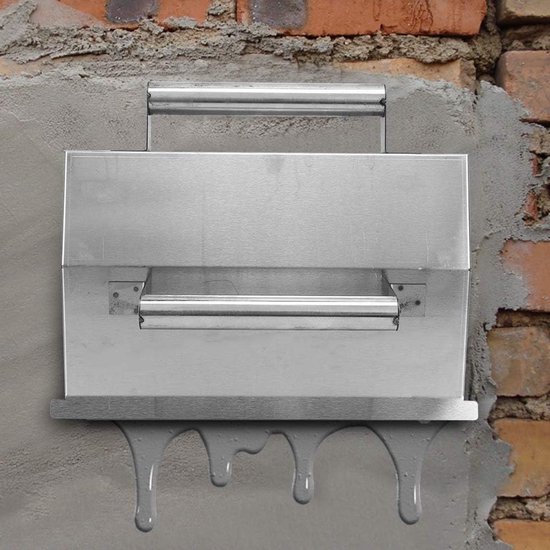 Roestvrijstalen stukadoorstroffel voor handgipstegels en decoratie - Professioneel stukadoorsgereedschap met ergonomisch handvat van Merkloos	