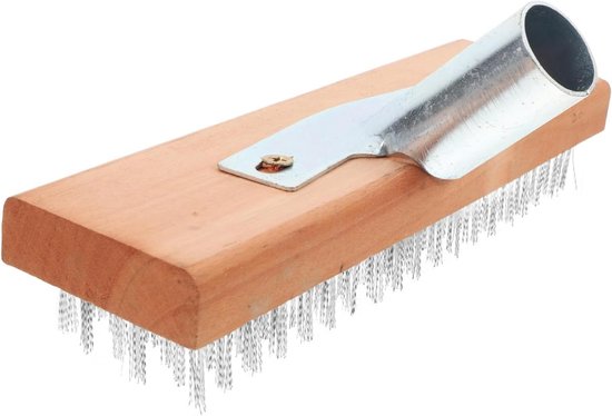 Roestvrijstalen Tuinbezem - Onkruidborstel Vuilbezem - Efficiënt Schoonmaken - Duurzaam Gelegeerd Staal - 20.2 cm - Meerkleurig