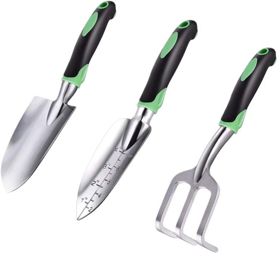 Roestvrijstalen tuingereedschapset - Tuinhandgereedschap - Tuinonderhoud - Roestvrij en corrosiebestendig - 1.5 kg - One Color
