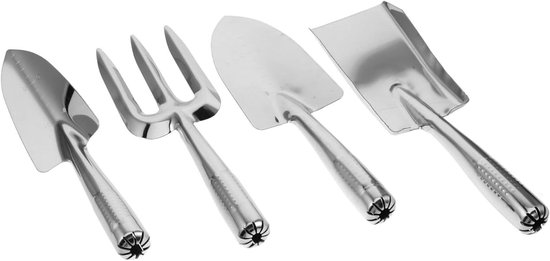 Roestvrijstalen Tuinset - Handgereedschap Set - Tuinonderhoud - Duurzaam Roestvrij Staal - 27 cm - Zilver