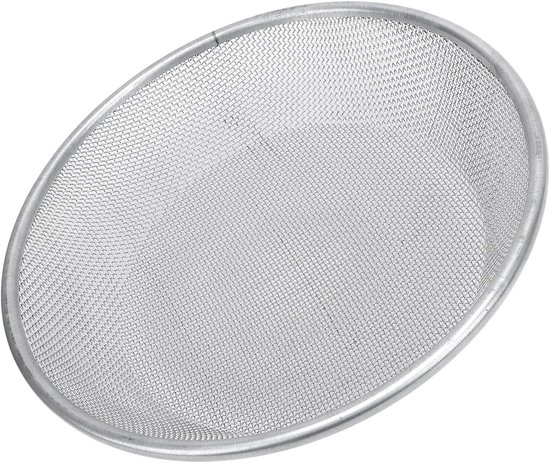 Roestvrijstalen Vloersieve voor Tuin, Geschikt voor Zand, Compost en Grind met Handschoenen, Capaciteit 50 kg, Antislip Ontwerp (2 mm Gat)