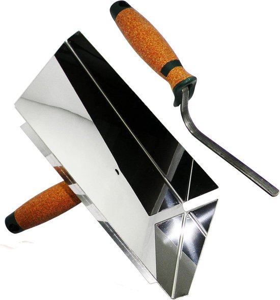 Roestvrijstalen Voegplateel 245x155 mm met 8 mm Kurkvoegspaan van Merkloos	