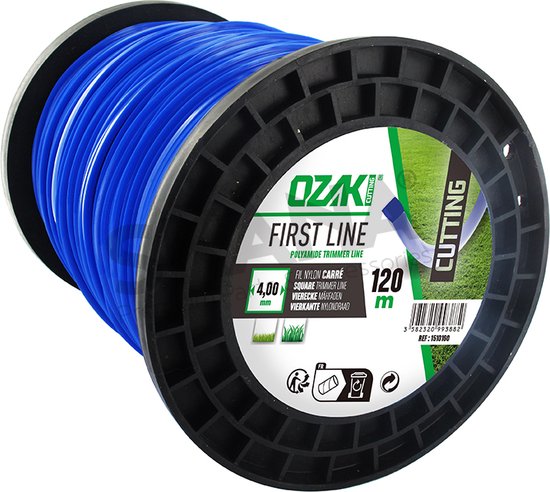 Rol vierkante nylondraad OZAKI - Lengte: 120 m, Ø: 4,00mm van Ozaki