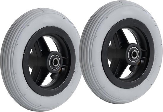 Rolstoel Voorwiel - Reservewiel Band - Vervangend Onderdeel - Luchtband Dempend - 6 Inch - Grijs