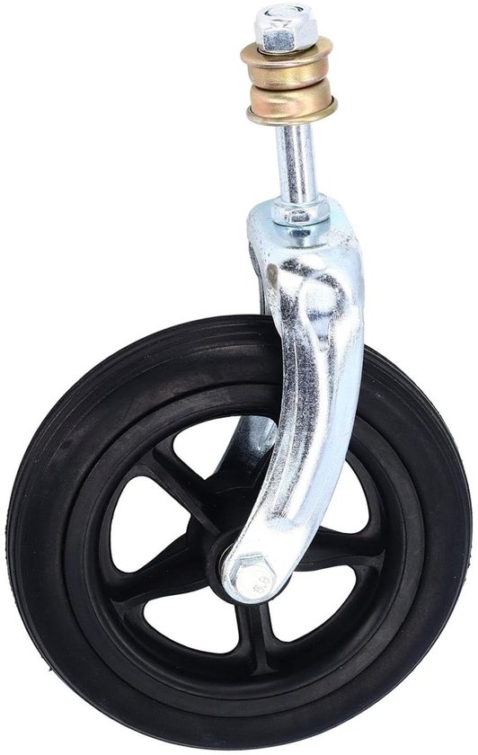 Rolstoel Zwenkwiel - Voorwiel Scooter - Mobiliteit Verbeteren - PU Band Staal Frame - 65 inch - Zwart van Merkloos	