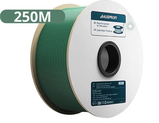 Rolu Begrenzingsdraad Robotmaaier – Grasmaaier – Robotmaaier – 250 Meter - Ø 2,7 mm – Universeel - Groen van Merkloos	