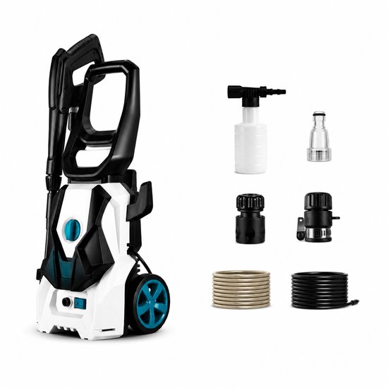 Rolu Hogedrukreiniger – Terrasreiniger – 200 Bar – 2200 W – Wateropbrengst 390 l/u – Foam Sprayer – Verstelbare Sproeikop - Geschikt Voor Auto – Fietsen – Terras