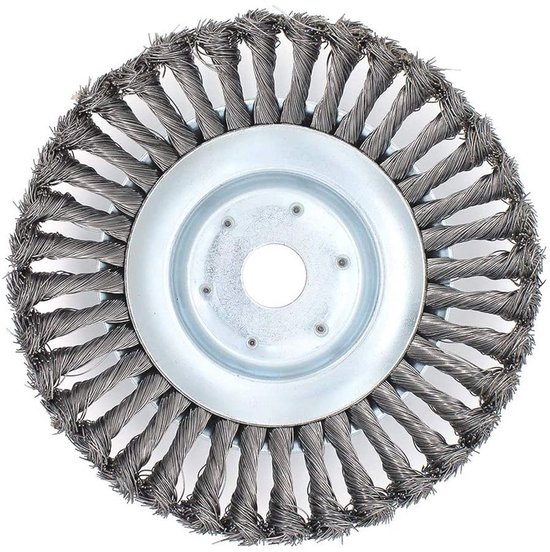Ronde onkruidborstel met wiel - 15 cm / 8 inch, voor tuin en landbouw van FD-Workstuff