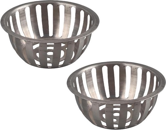 Ronde Roestvrijstalen Afvoerputjes Set van 2 | Anti-blokkerende Dakafvoeren voor Tuin, Balkon en Badkamer | Ø125mm van Merkloos	