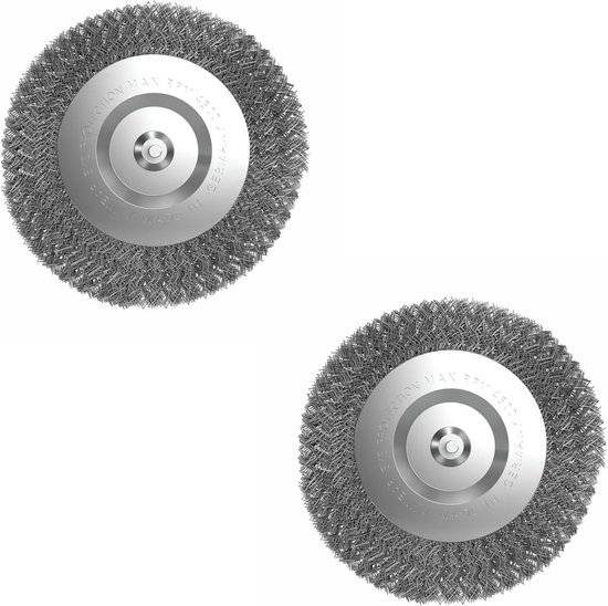 Ronde voegenborstel met staaldraad (set van 2) voor elektrische voegenreiniger van Merkloos	