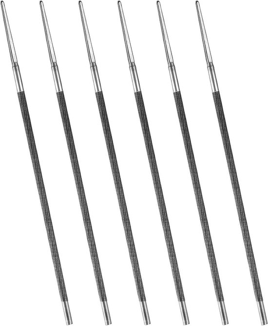 Rondvijlen voor kettingzagen, 6 stuks, 5.2mm, ideaal voor handmatig slijpen van zaagkettingen en onderhoud