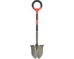 Root Slayer, Border tuinschep met V-vormig blad – Multifunctionele tuinschop met zaag en mes – Spade met rond blad – Tuingereedschap – Schop & wortelzaag voor tuinieren - Boomwortelspade van Merkloos	