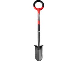 Root Slayer Trench Spade, Geulspade met zaag – Multifunctionele gleuven schop met zaag en mes – Tuingereedschap voor het graven van geulen en sleuven – Schep met steel en wortelzaag voor tuinieren - Boomwortelspade van Merkloos	