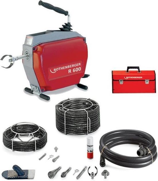Rothenberger Reinigingsmachine R 600 met flexibele set/gereedschap van Rothenberger