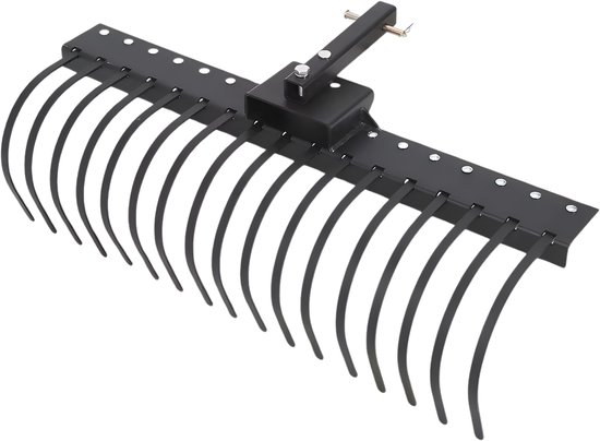 Rotshark 48 Inch - Voor Tractor, ATV & UTV - Zware Stalen Tanden met 17 Vervangbare Tanden - Voor Rots-, Gras- & Afvalverwijdering van Merkloos	