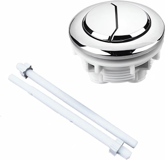 Round Double Toilet Push Button, 48mm Toilet Cistern Push Button Replacement Accessories for Bathroom Toilet Water Tank Repair (1PCS) van Merkloos	