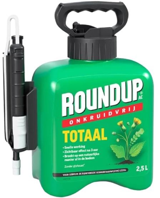 Roundup AC Totaal Onkruidvrij Kant & Klaar Drukspuit (2500 ml) - Krachtige Onkruidverdelger - Met gratis cheatsheet