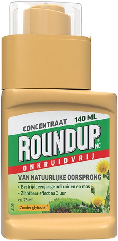 ROUNDUP® Natuurlijk Onkruidvrij Concentraat 140ml - Onkruidverdelger - Van natuurlijke oorsprong - Zonder glyfosaat - Voor ca. 75m² van Merkloos	